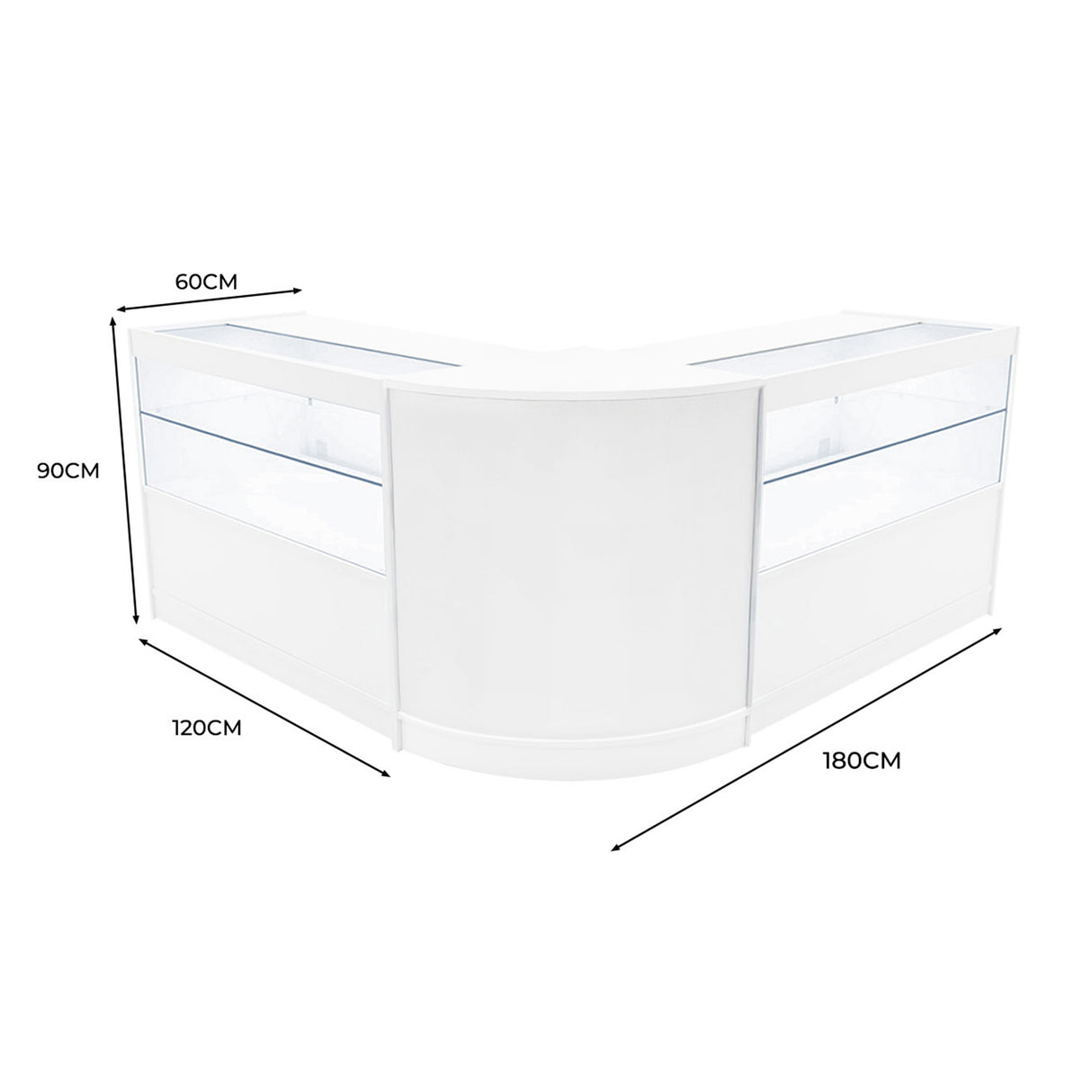 Selene LED Winkel Toonbank Set CM60 & 2 x C1200 - Wit