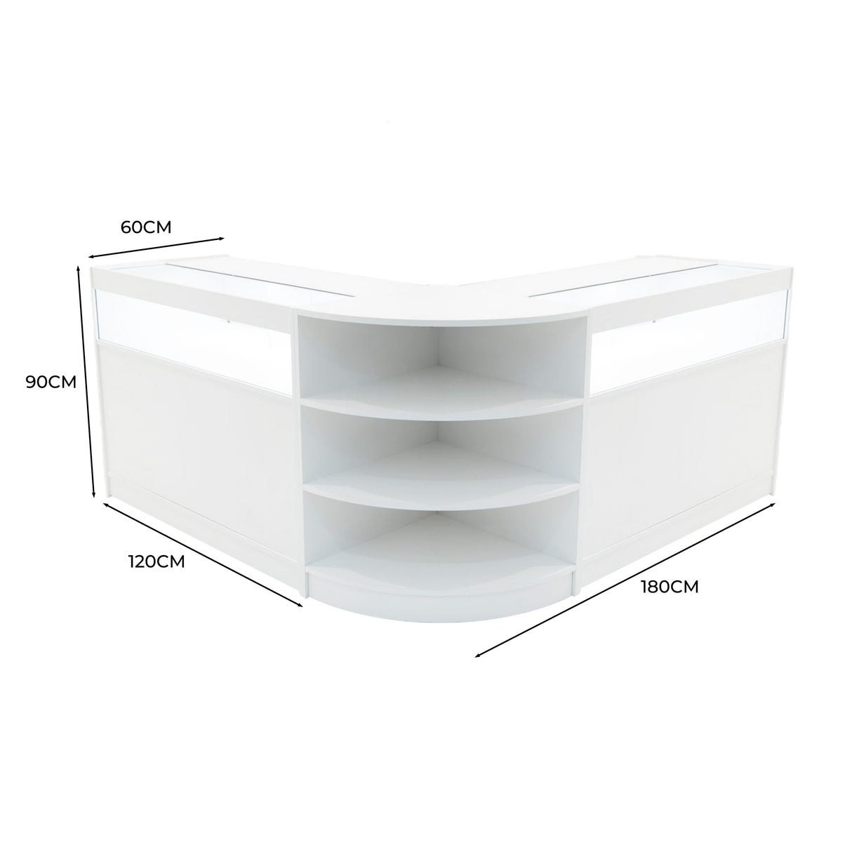 Theseus LED Winkel Toonbank Set LM60 & 2 x B1200 - Wit
