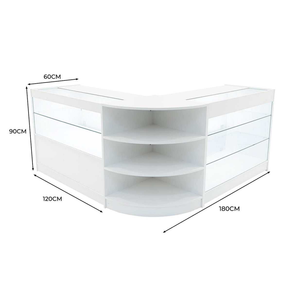 Calliope LED Winkel Toonbank Set K1200, C1200 & LM60 - Wit