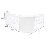Aries LED Winkel Toonbank Set CM60, TB60 & 2 x K1200 - Wit