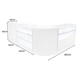 Vega LED Winkel Toonbank Set K1200, C1200, TB60 & CM60 - Wit