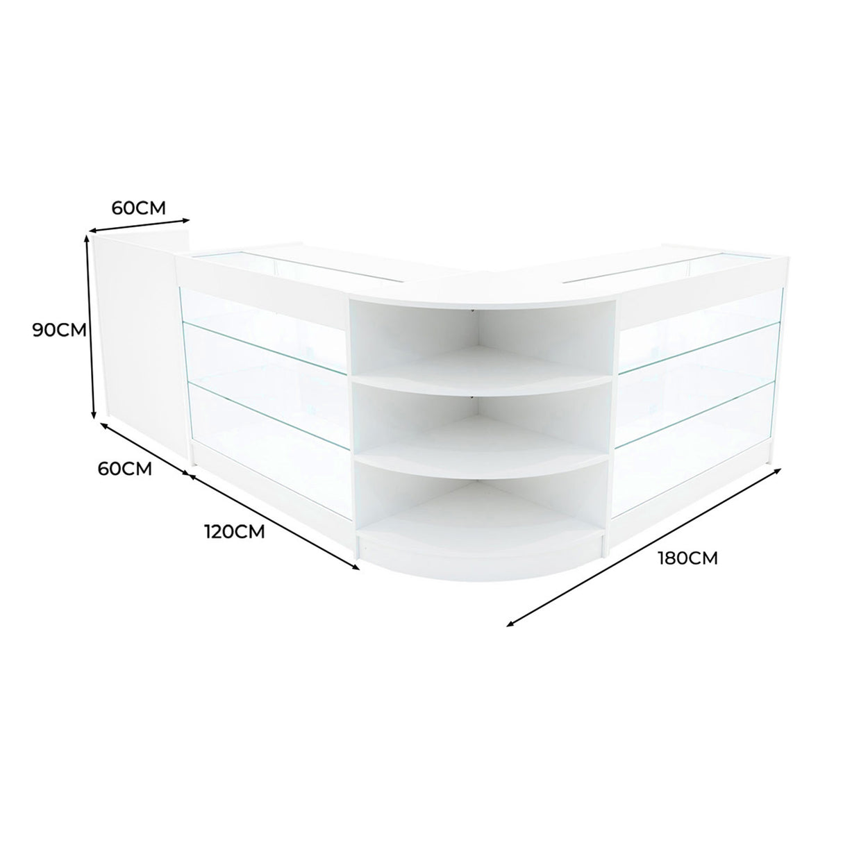 Astro LED Winkel Toonbank Set LM60, TB60 & 2 x K1200 - Wit