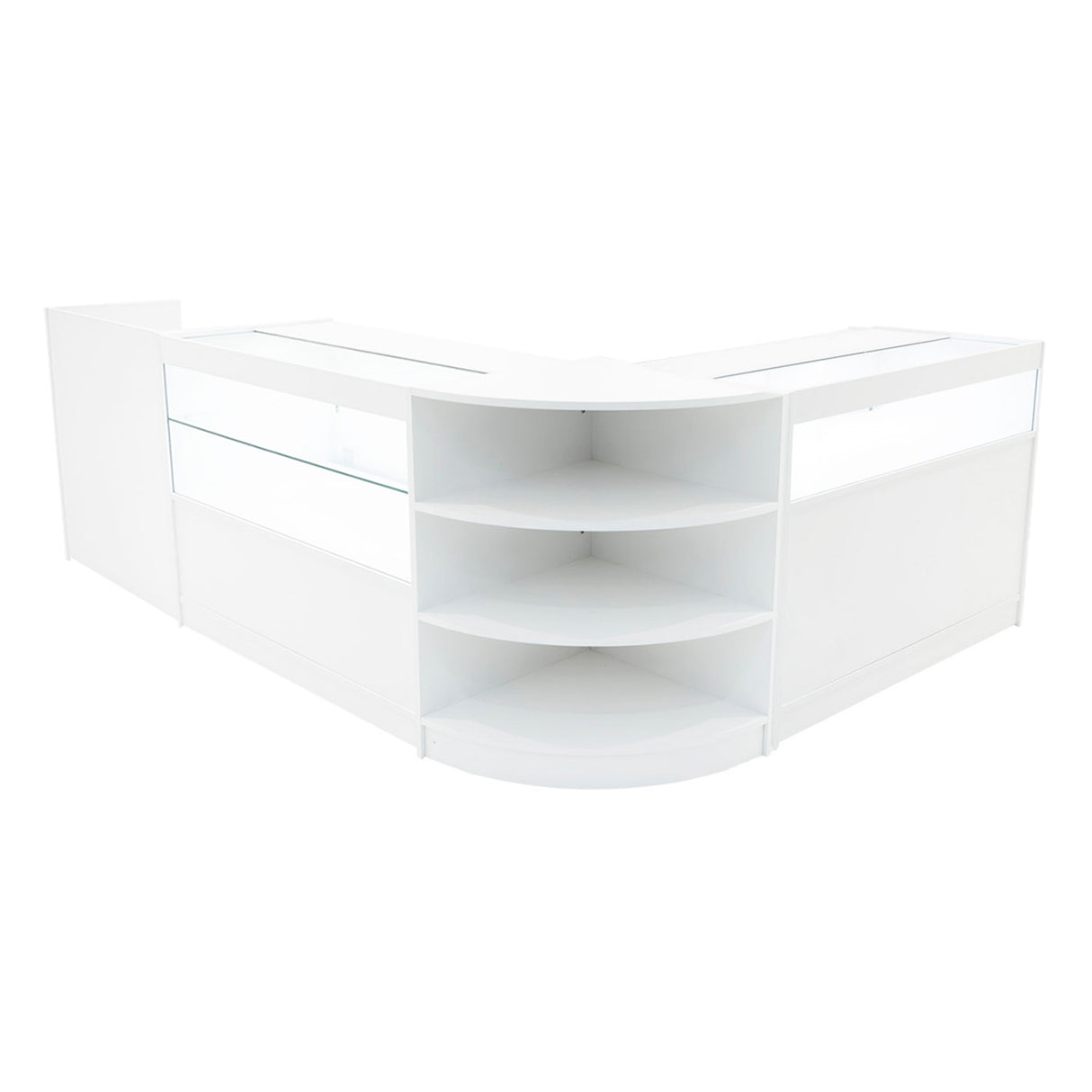 Europa LED Winkel Toonbank Set B1200, C1200, TB60 & LM60 - Wit