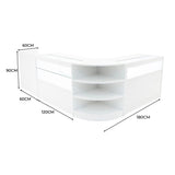 Europa LED Winkel Toonbank Set B1200, C1200, TB60 & LM60 - Wit