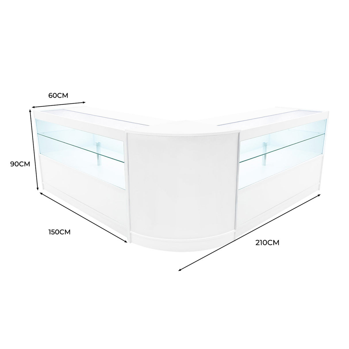 Selene LED Winkel Toonbank Set CM60 & 2 x C1500 - Wit