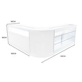 Triton LED Winkel Toonbank Set K1500, B1500 & CM60 - Wit