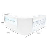 Hera LED Winkel Toonbank Set K1500, C1500 & CM60 - Wit