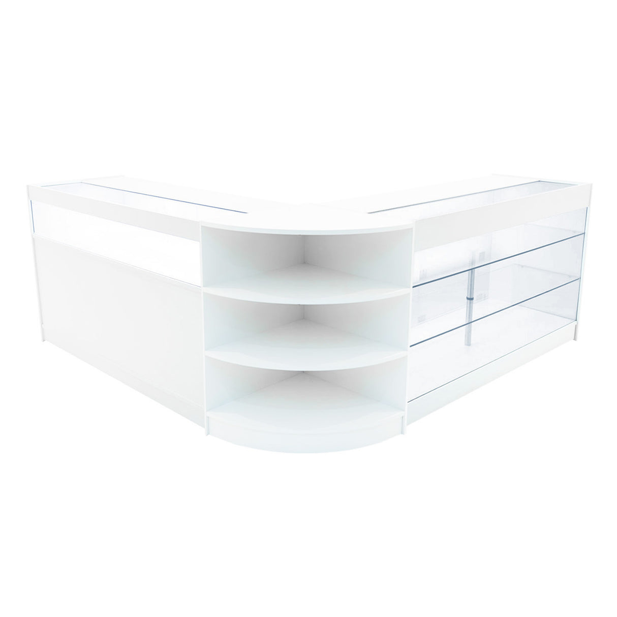 Demeter LED Winkel Toonbank Set K1500, B1500 & LM60 - Wit