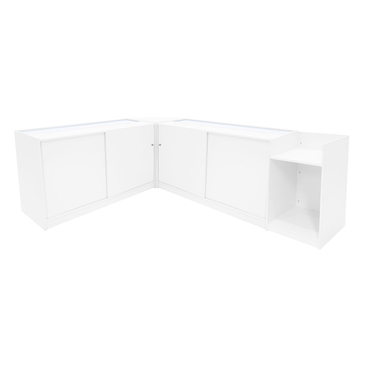 Gravity LED Winkel Toonbank Set B1500, C1500, TB60 & CM60 - Wit