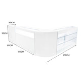 Polaris LED Winkel Toonbank Set K1500, B1500, TB60 & CM60 - Wit