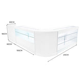 Vega LED Winkel Toonbank Set K1500, C1500, TB60 & CM60 - Wit
