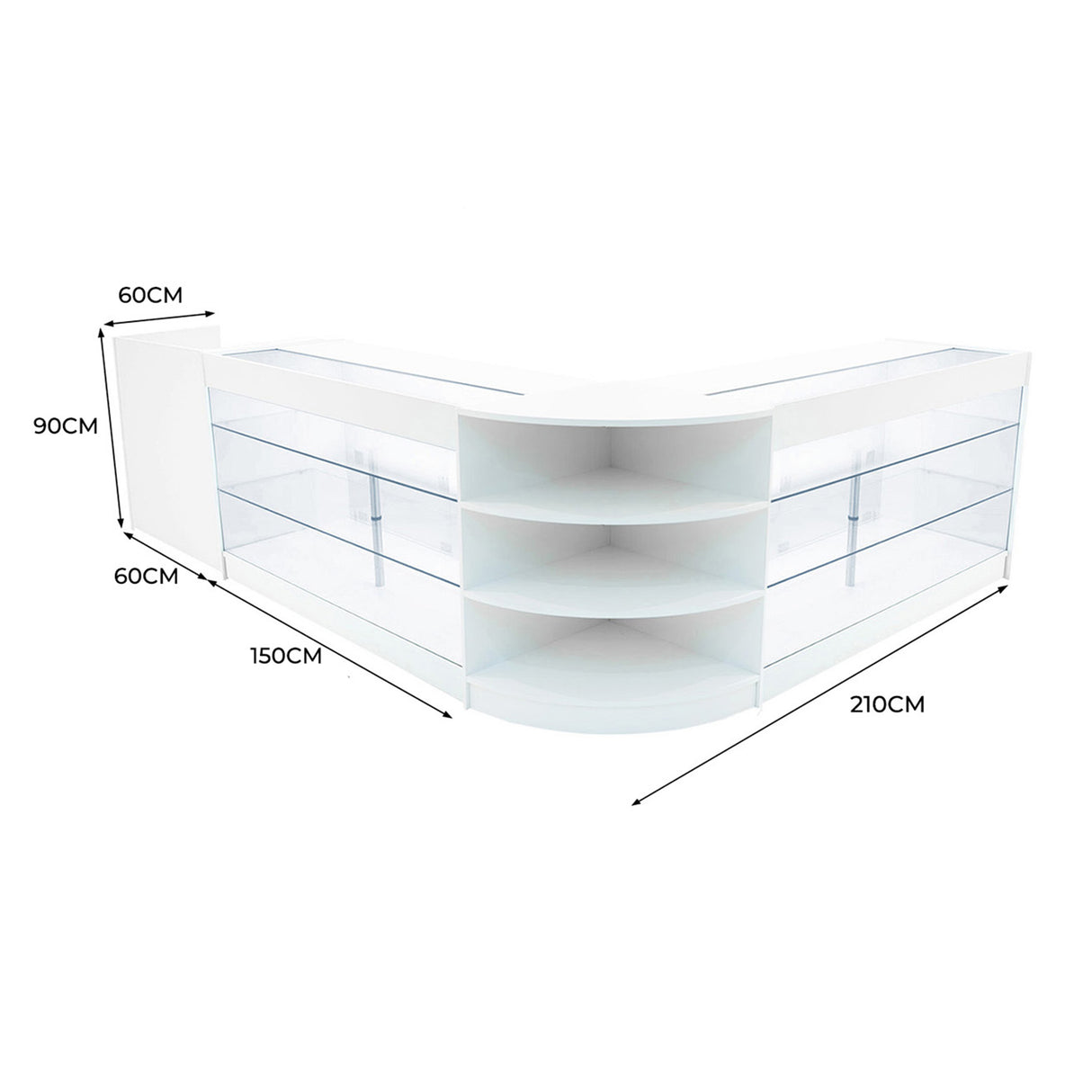 Astro LED Winkel Toonbank Set LM60, TB60 & 2 x K1500 - Wit
