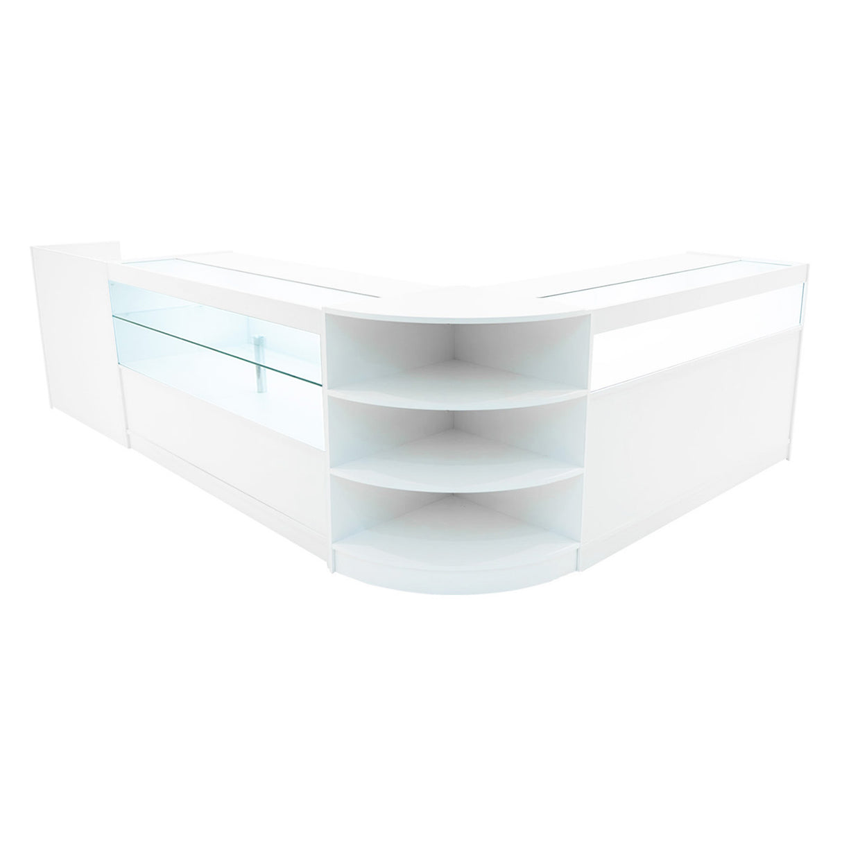 Europa LED Winkel Toonbank Set B1500, C1500, TB60 & LM60 - Wit