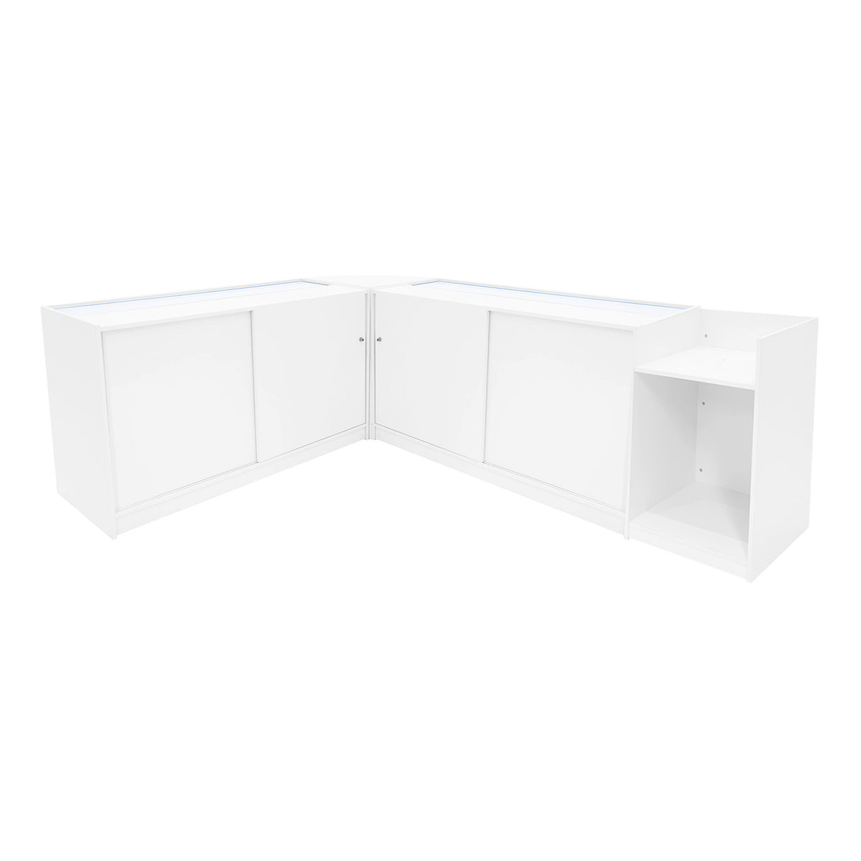 Hyperion LED Winkel Toonbank Set K1500, B1500, TB60 & LM60 - Wit