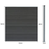 Composiet Schutting Paneel & 2 x LED Palen - Grijs