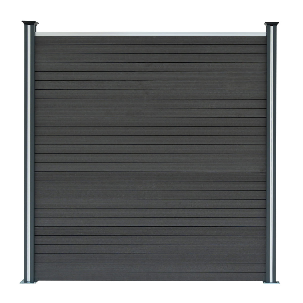 Composiet Schutting Paneel x 10 & LED Palen x 11 - Grijs