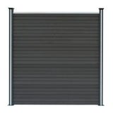 Composiet Schutting Paneel x 10 & LED Palen x 11 - Grijs