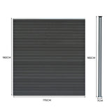 Composiet Schutting Paneel x 10 & LED Palen x 11 - Grijs