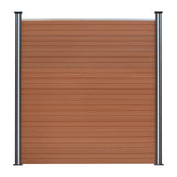 Composiet Schutting Paneel & 2 x LED Palen - Bruin