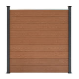 Composiet Schutting Paneel & 2 x LED Palen - Bruin