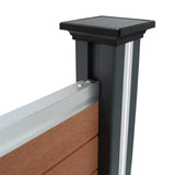 Composiet Schutting Paneel & 2 x LED Palen - Bruin