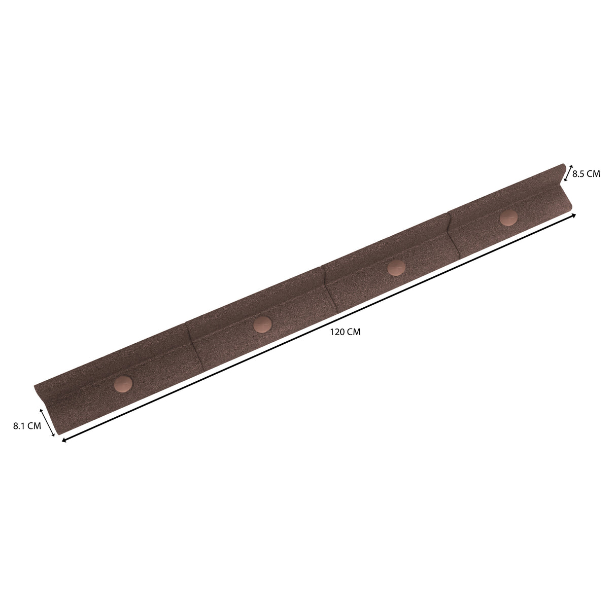 Flexibele Tuinrand 24 m incl. Hamer - Bruin