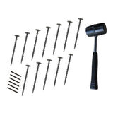 Flexibele Tuinrand 28 x 1,2 m incl. Hamer - Grijs