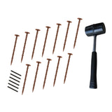 Flexibele Tuinrand 50 x 1,2 m incl. Hamer - Terracotta