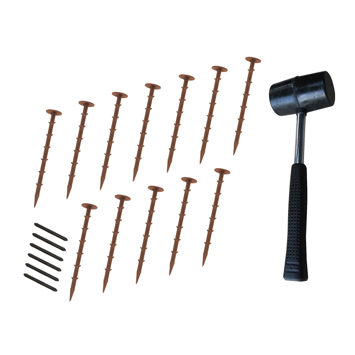 Flexibele Tuinrand 8 x 1,2 m incl. Hamer - Terracotta