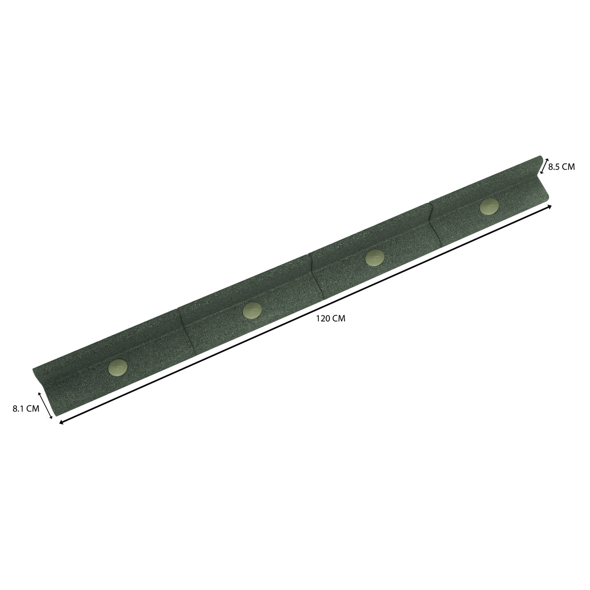 Flexibele Tuinrand 43,2 m incl. Hamer - Groen