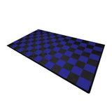 Geventileerde Kliktegels 3,2m x 6m voor Garage en Werkplaatsen, Antislip - 60 Zwart en 60 Blauw