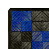 Geventileerde Kliktegels 3,2m x 6m voor Garage en Werkplaatsen, Antislip - 60 Zwart en 60 Blauw