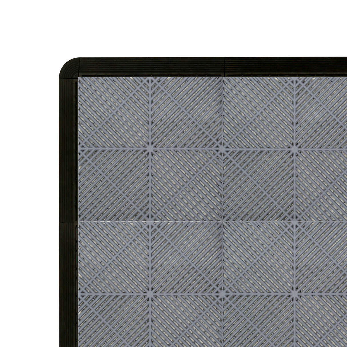 Geventileerde Kliktegels 3,2m x 6m voor Garage en Werkplaatsen, Antislip - 90 Grijs en 30 Blauw