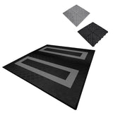 Geventileerde Kliktegels 6m x 6m voor Garage en Werkplaatsen, Antislip - 165 Zwart en 60 Grijs