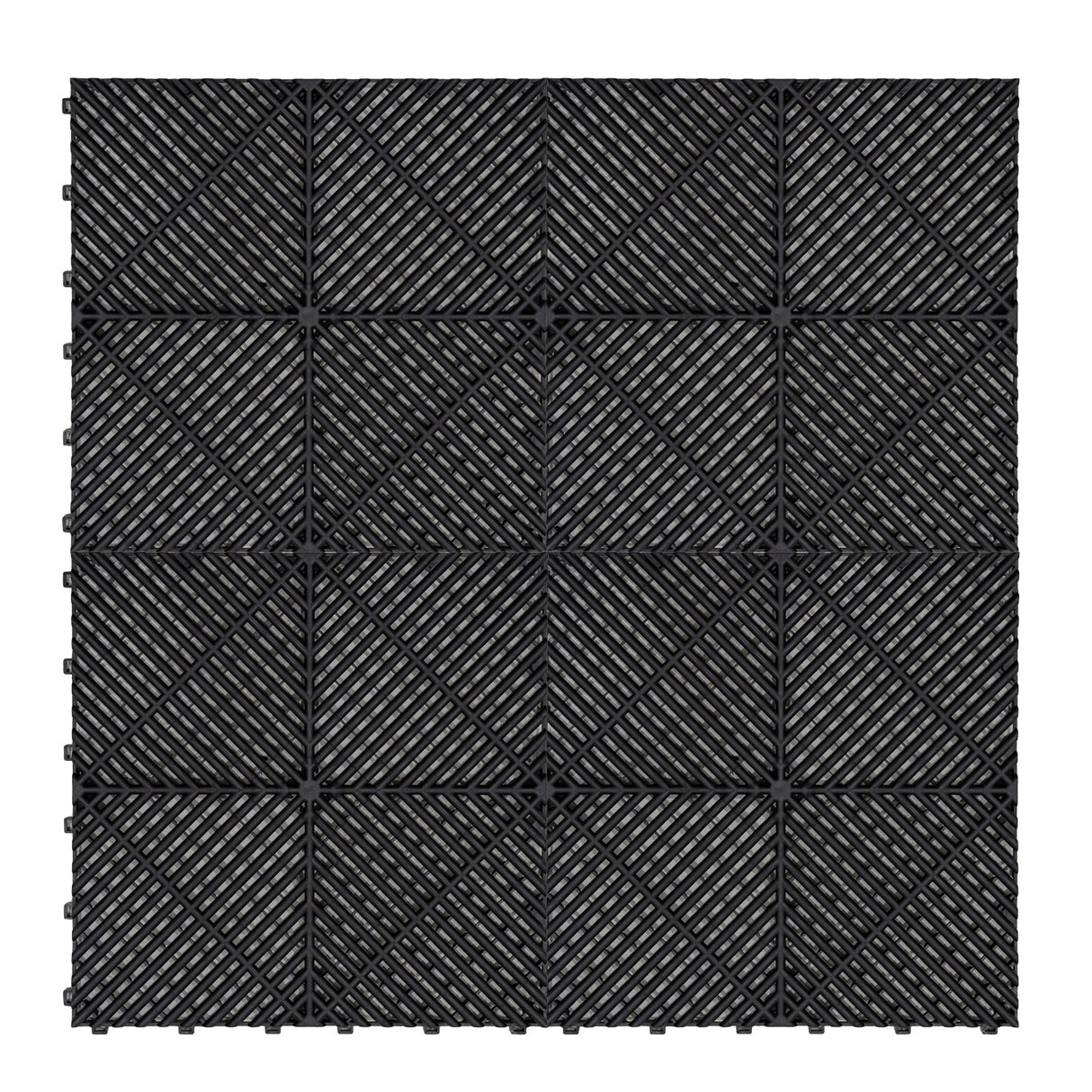 120 Zwarte Modulaire Tegels + 14 Zeshoekige LED's 6500K
