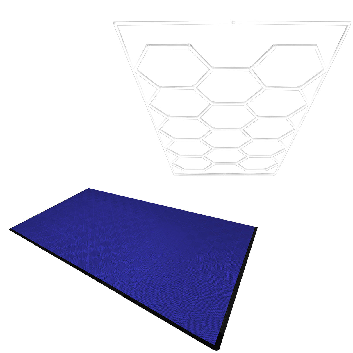 120 Blauwe Modulaire Tegels + 14 Zeshoekige LED's 6500K