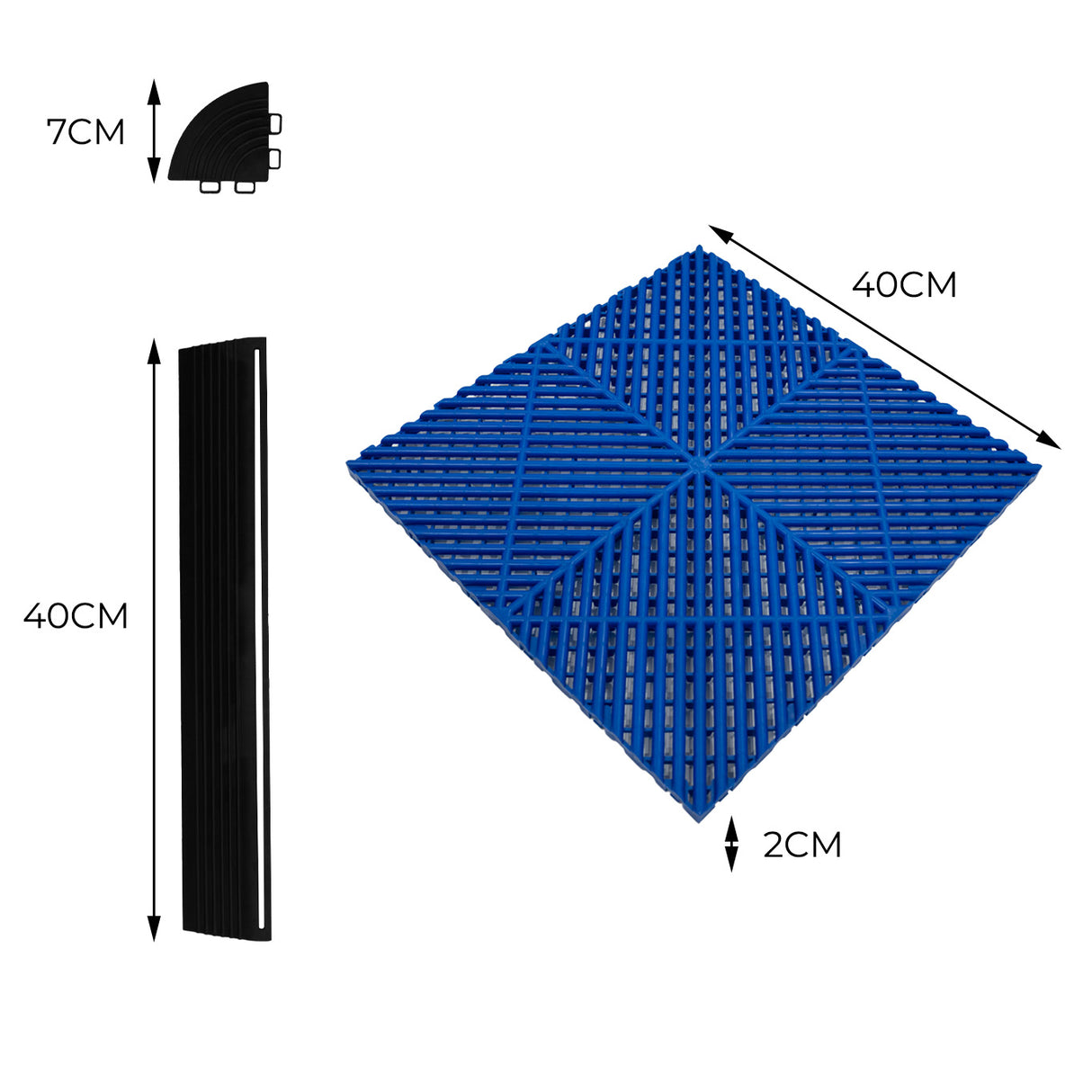 120 Blauwe Modulaire Tegels + 14 Zeshoekige LED's 6500K
