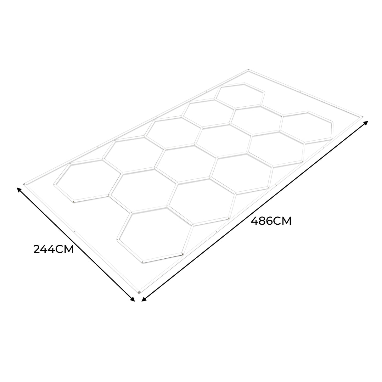 120 Blauwe Modulaire Tegels + 14 Zeshoekige LED's 6500K