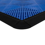 Hexagon LED-verlichting & Geventileerde Garagevloertegels Met Randen - 90 Blauwe & 30 Grijze Tegels