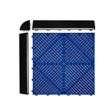 Hexagon LED-verlichting & Geventileerde Garagevloertegels Met Randen - 90 Blauwe & 30 Grijze Tegels
