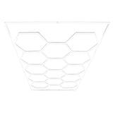 Hexagon LED-verlichting & Geventileerde Garagevloertegels Met Randen - 90 Blauwe & 30 Grijze Tegels