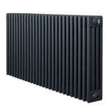 Traditionele 4-kolom radiator in antraciet grijs, met een strakke, verticale structuur en een matte afwerking van 600 x 1190mm