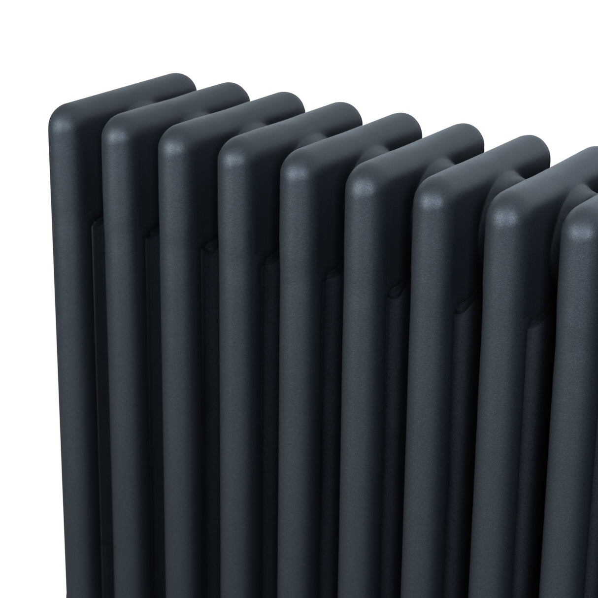 Traditionele 4-kolom radiator in antracietgrijs, met een strakke, moderne afwerking en een robuuste, metalen structuur van 1800 x 200mm