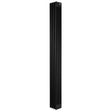 Traditionele zwarte 4-kolom radiator van 1800 x 200mm met een strakke, verticale vorm en een gladde, matte afwerking