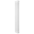 Traditionele witte 4-kolom radiator van 1800 x 290mm met een strakke, verticale vorm en een gladde, glanzende afwerking