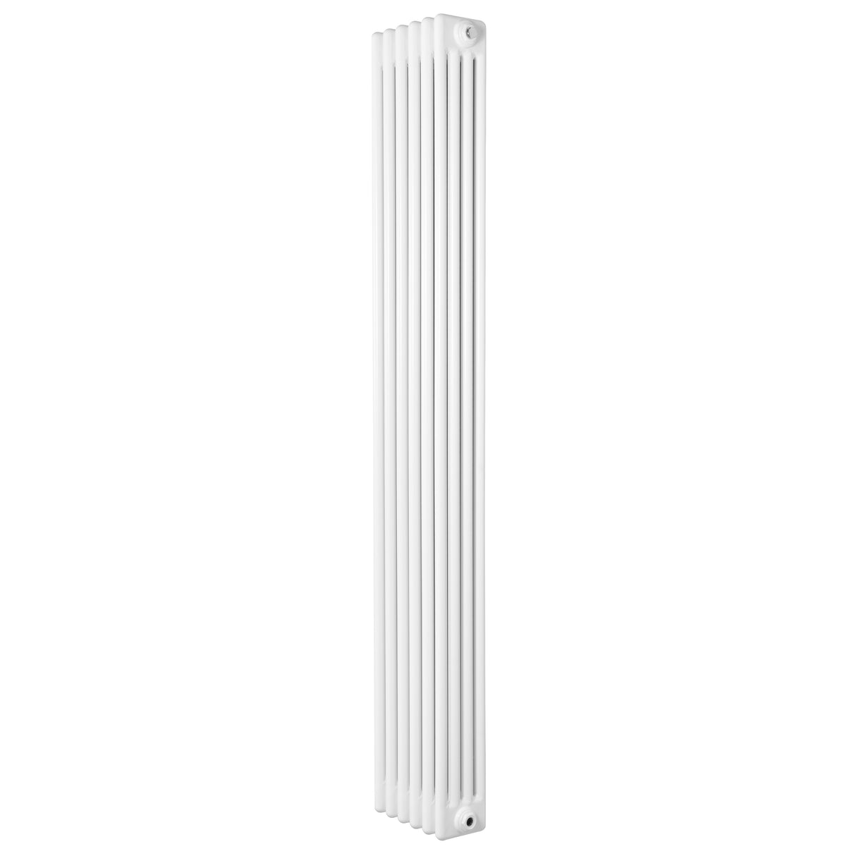 Traditionele witte 4-kolom radiator van 1800 x 290mm met een strakke, verticale vorm en een gladde, glanzende afwerking