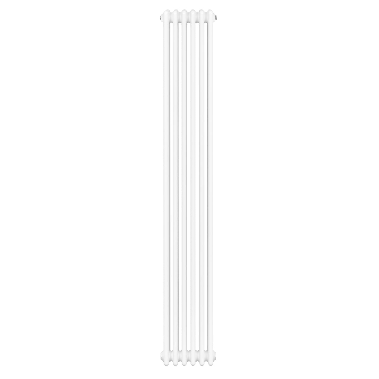 Traditionele witte 4-kolom radiator van 1800 x 290 mm met een gladde, strakke afwerking en een slank, verticaal ontwerp