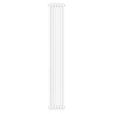 Traditionele witte 4-kolom radiator van 1800 x 290 mm met een gladde, strakke afwerking en een slank, verticaal ontwerp