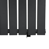 Vlakke panelen design radiator in antraciet grijs, 1 kolom, 600 x 700mm, met een strakke, moderne uitstraling en gladde afwerking