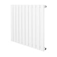 Witte design radiator met vlakke panelen, 1 kolom, afmetingen 600 x 700 mm, strak en modern ontwerp voor efficiënte verwarming